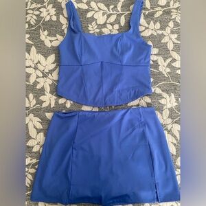 No Boundaries Women's Blue Top and Skort Set